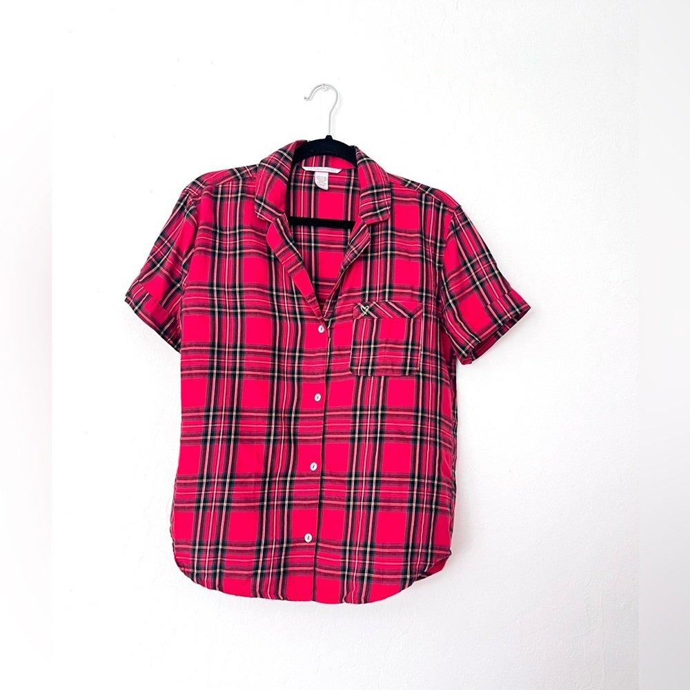 Victoria’s Secret Red Plaid Pajama Top